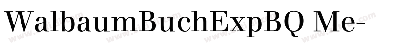 WalbaumBuchExpBQ Me字体转换